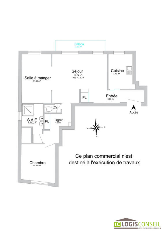 Appartement - 69 m² - 3 pièces