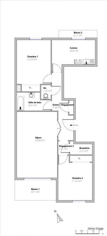 Appartement - 69 m² - 3 pièces