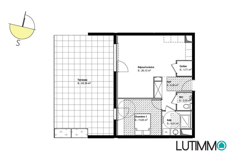 Appartement - 52 m² - 2 pièces