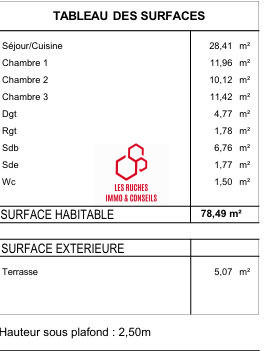 Appartement - 78 m² - 4 pièces