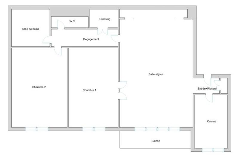 Appartement - 57 m² - 3 pièces