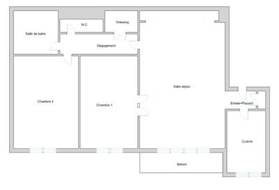 Appartement - 57 m² - 3 pièces