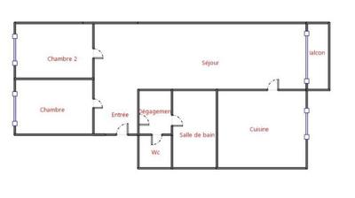 Appartement - 50 m² - 3 pièces