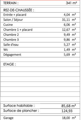 Maison - 86 m² - 4 pièces