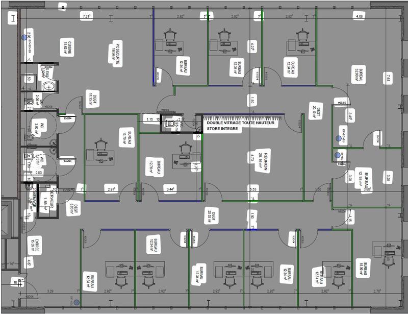 Bureau - 388 m² - 16 pièces