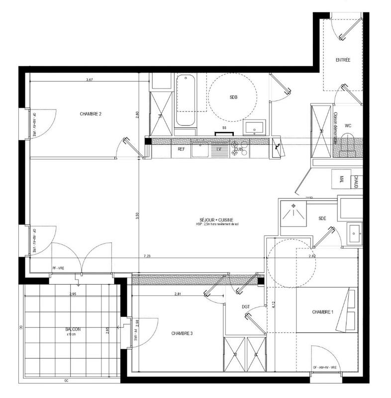 Appartement - 82 m² - 4 pièces