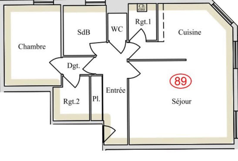 Appartement - 63 m² - 2 pièces