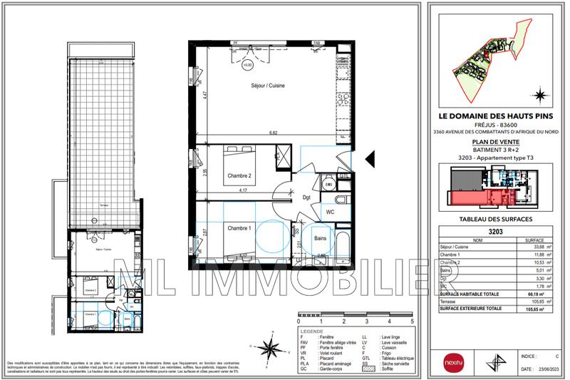Appartement - 92 m² - 4 pièces