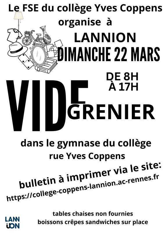 Vide grenier du fse du collège yves coppens