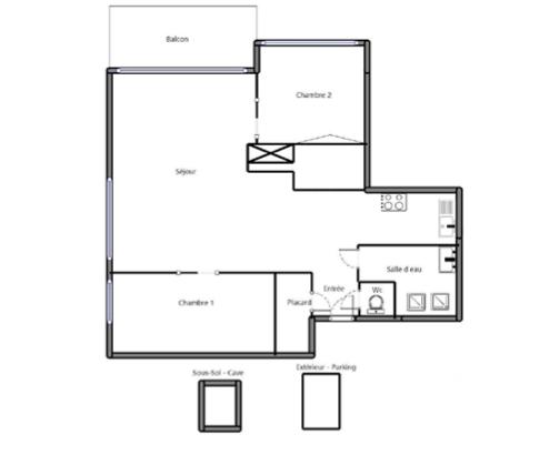 Appartement - 61 m² - 3 pièces