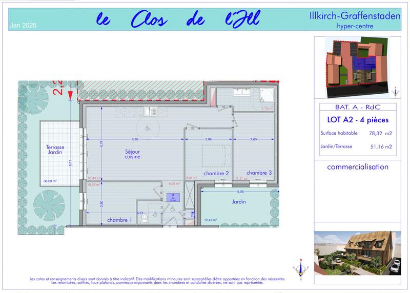 Appartement - 78 m² - 4 pièces