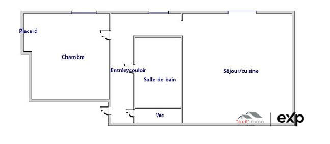 Appartement - 48 m² - 2 pièces