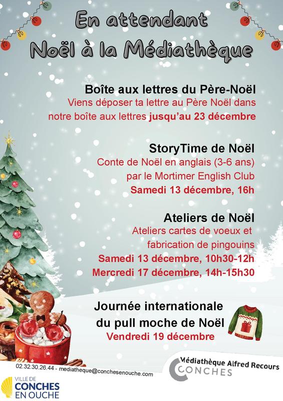 En attendant Noël à la médiathèque, 13 - 17 et 19.12.2025