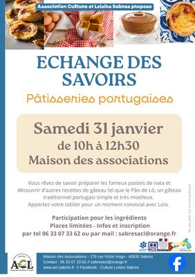 Echange des savoirs : Patisseries portugaises