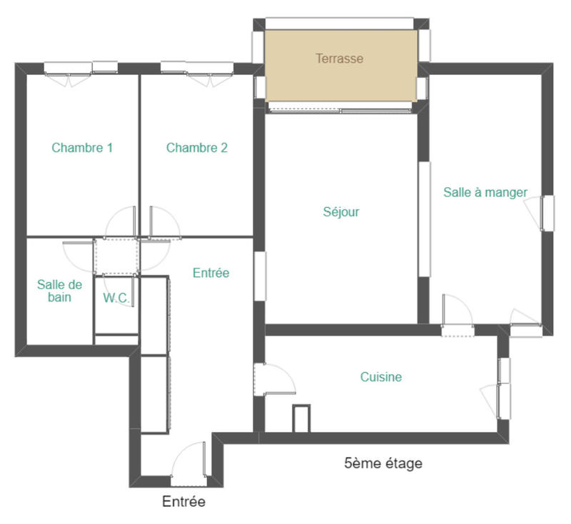 Appartement - 95 m² - 4 pièces