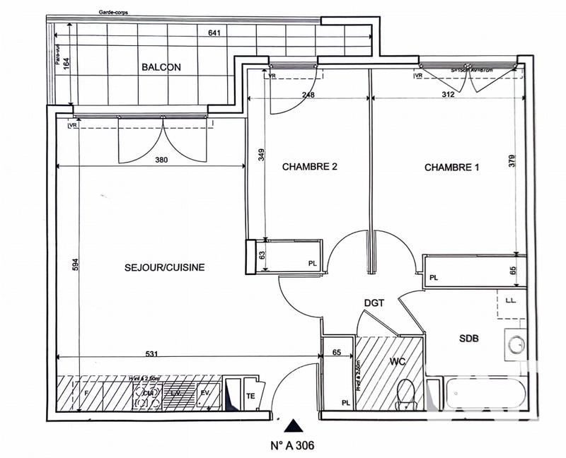 Appartement - 60 m² - 3 pièces