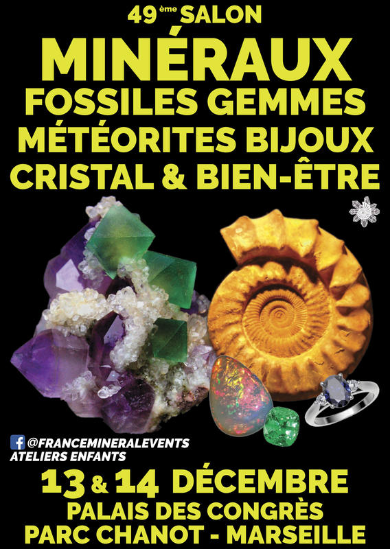 49ème Salon des Minéraux de Marseille : Minéraux, Fossiles, Gemmes, Bijoux, Cristal &amp; Bien-être
