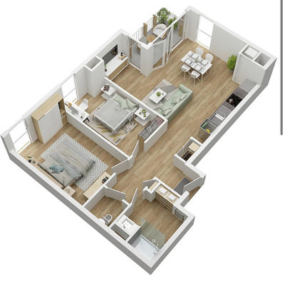 Appartement - 63 m² - 3 pièces