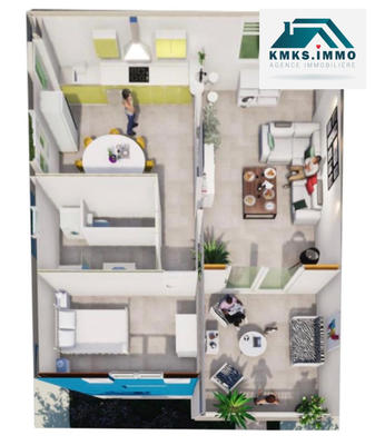 Appartement - 42 m² - 2 pièces