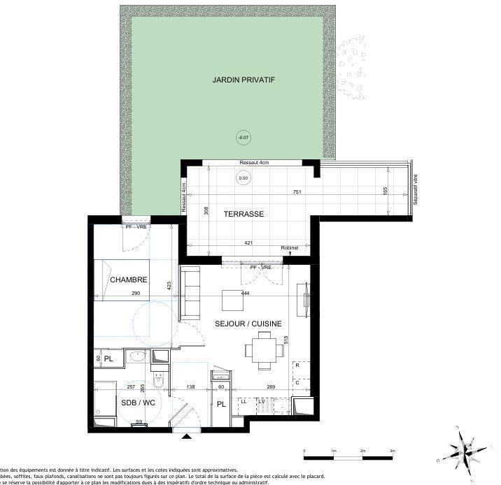 Appartement - 42 m² - 2 pièces