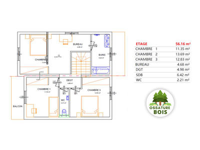 Maison - 113 m² - 5 pièces