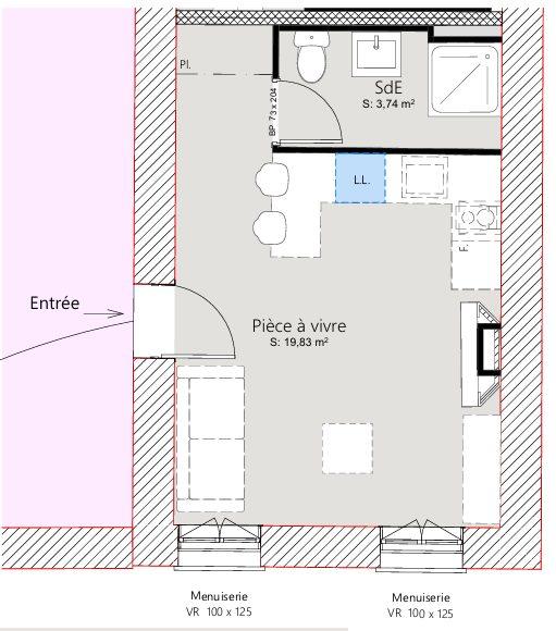 Appartement - 24 m² - 1 pièce
