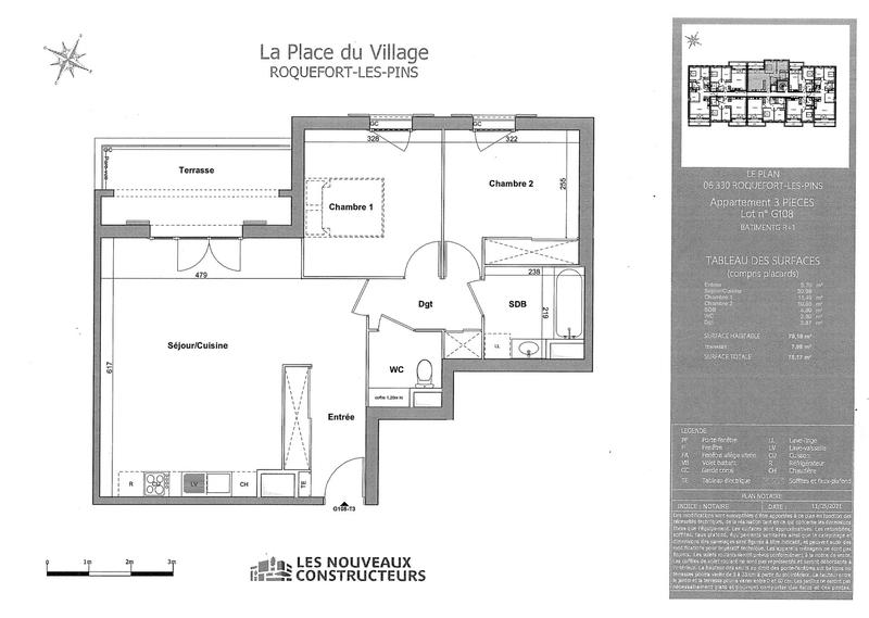 Appartement - 70 m² - 3 pièces