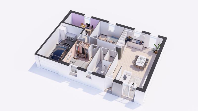 Maison - 69 m² - 5 pièces