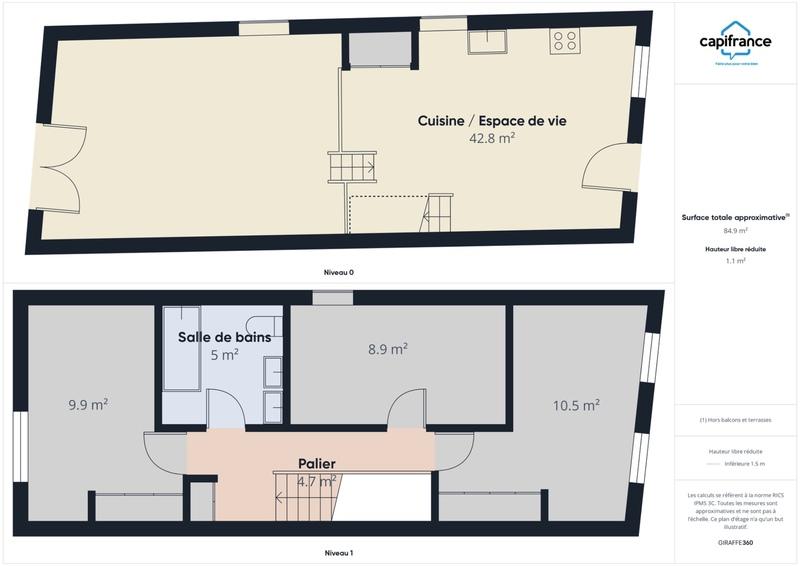 Maison de village - 83 m² - 4 pièces