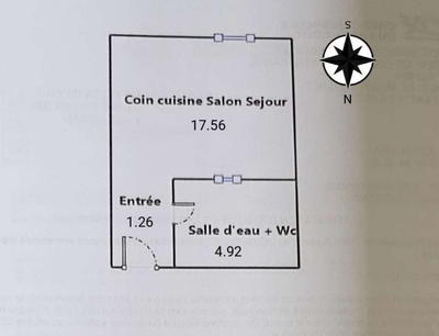 Appartement - 24 m² - 1 pièce