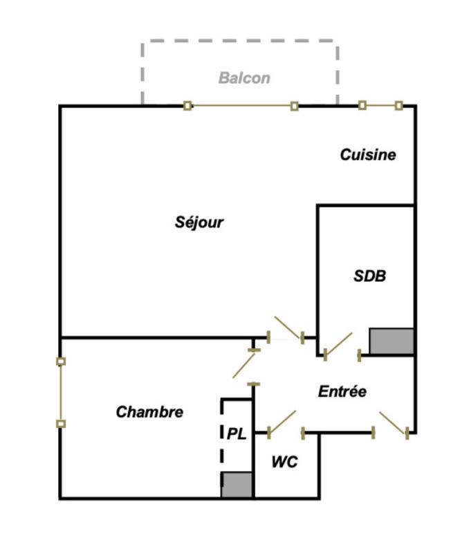 Appartement - 29 m² - 2 pièces