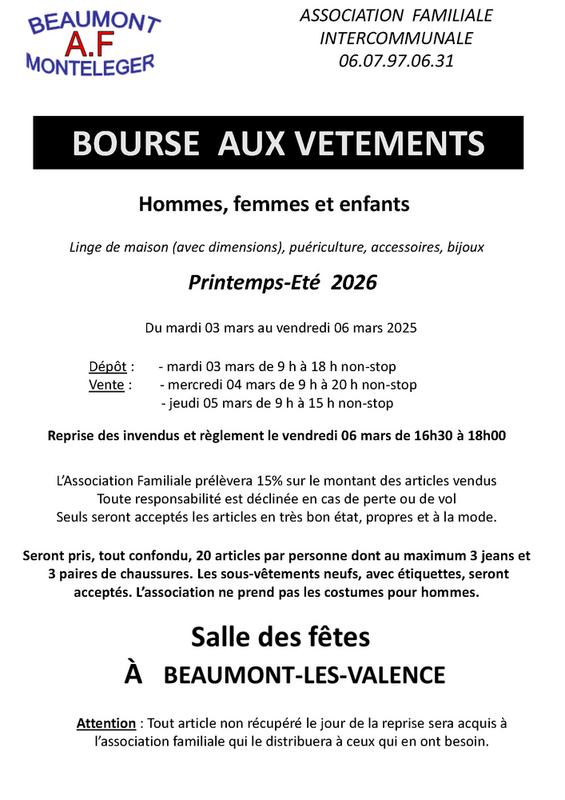 Bourse aux vêtements