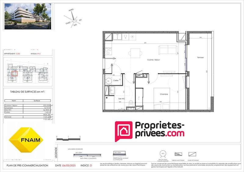 Appartement - 44 m² - 2 pièces