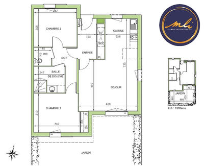 Maison - 67 m² - 3 pièces