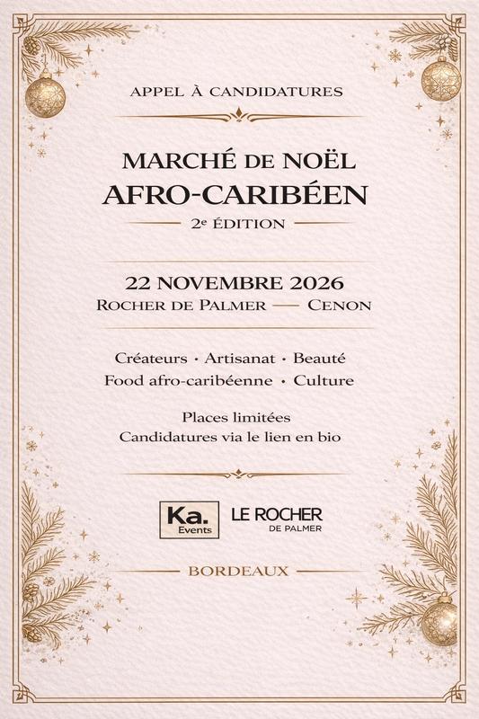 Appel à candidatures — Marché de Noël Afro-Caribéen, 22 novembre à Bordeaux (2ème édition)