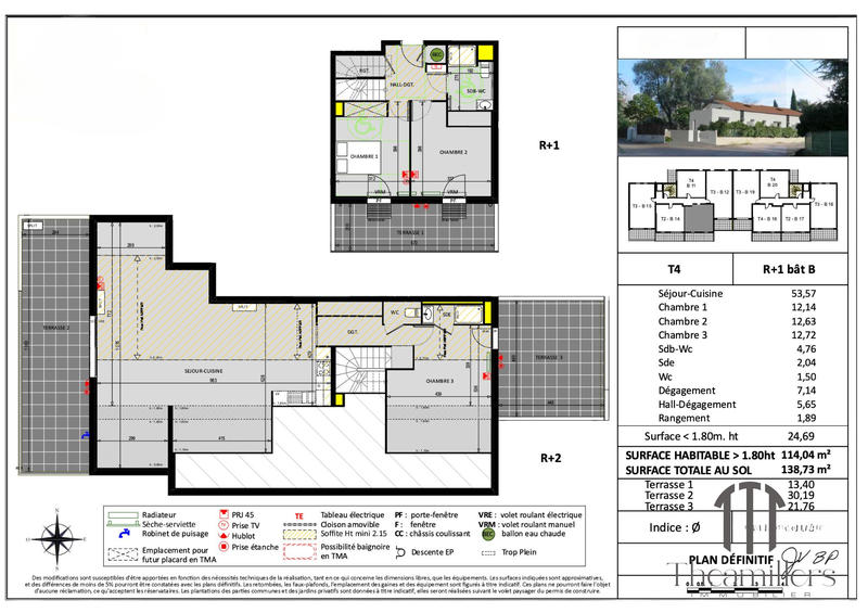 Appartement - 114 m² - 4 pièces