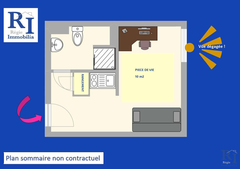 Appartement - 17 m² - 1 pièce