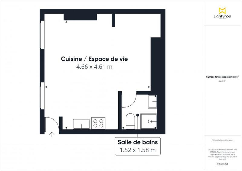 Appartement - 24 m² - 1 pièce