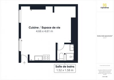 Appartement - 24 m² - 1 pièce