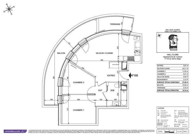 Appartement - 58 m² - 3 pièces