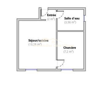 Appartement - 26 m² - 2 pièces