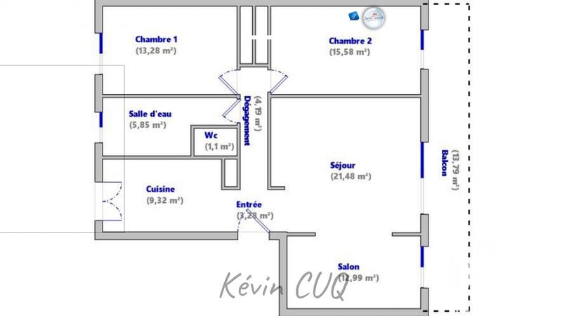 Appartement - 87 m² - 4 pièces