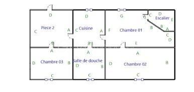 Maison de village - 93 m² - 4 pièces