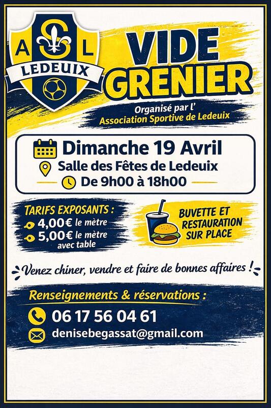 Vide grenier - Association sportive de Ledeuix