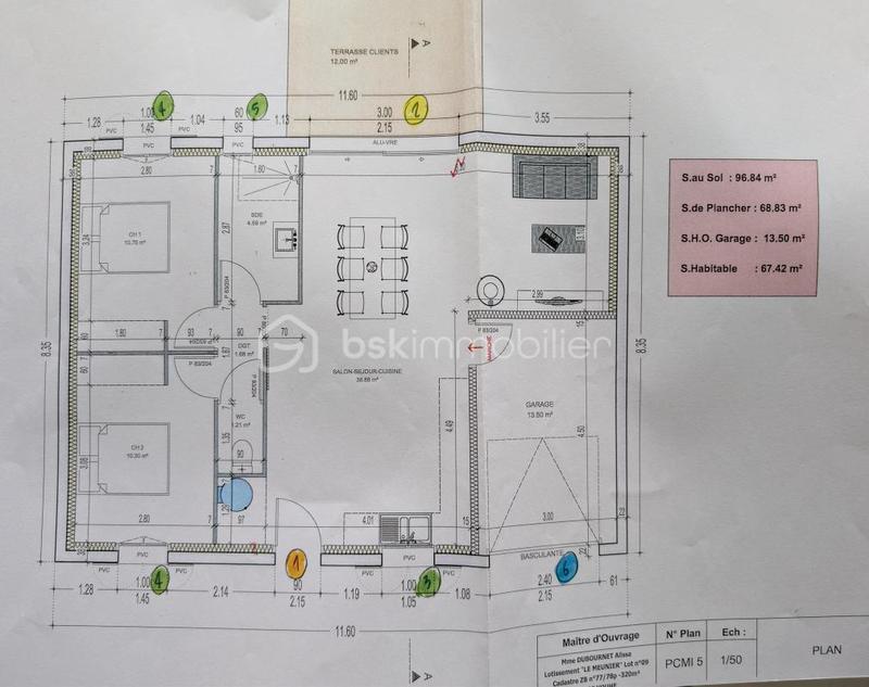 Maison traditionnelle - 67 m² - 3 pièces