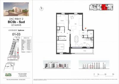 Appartement - 71 m² - 3 pièces