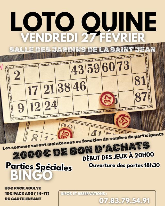 Europale Basket : Loto Quine