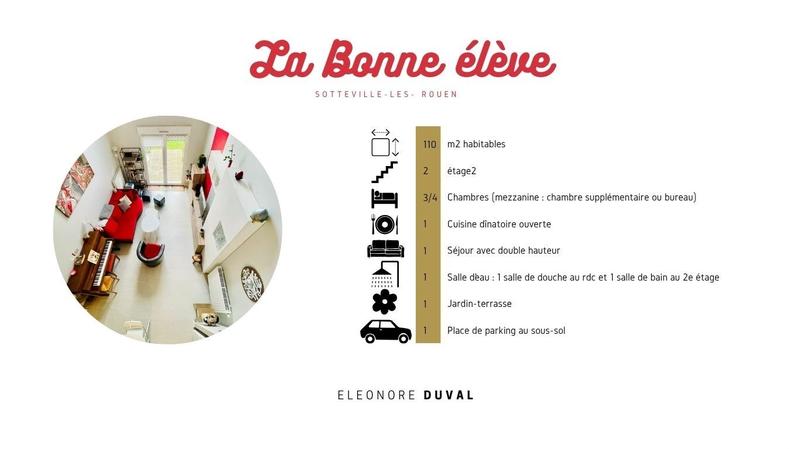 Maison de ville - 110 m² - 5 pièces