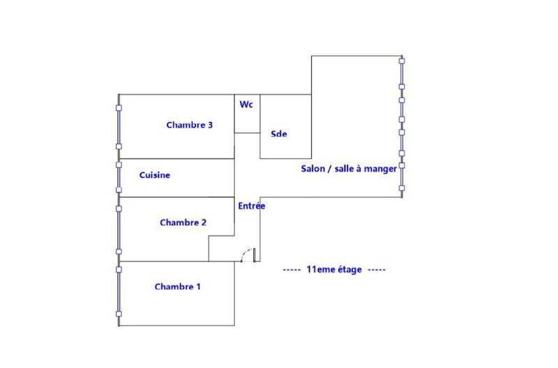 Appartement - 90 m² - 5 pièces