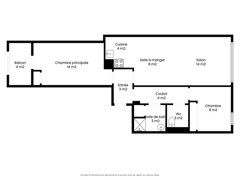 Appartement - 61 m² - 3 pièces